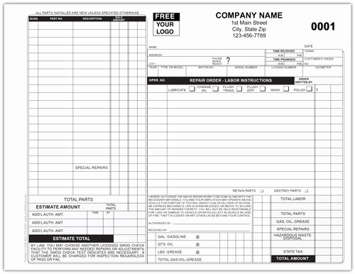 Auto Repair form Template Inspirational Auto Repair forms