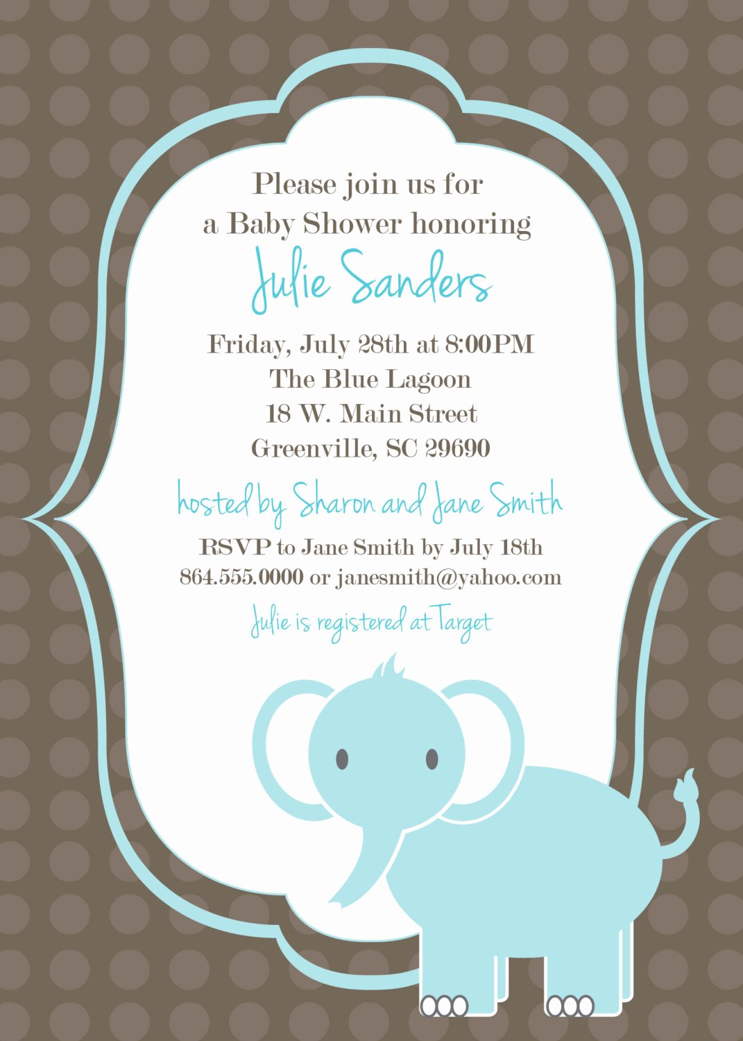 Baby Boy Invitation Template Elegant Printable Baby Shower Invitation Elephant Boy by Ohcreative E