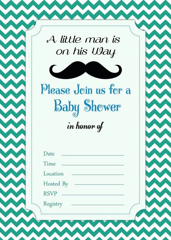 Baby Boy Invitation Template Elegant Super Cute Mustache Baby Boy Printable Basic Invitations