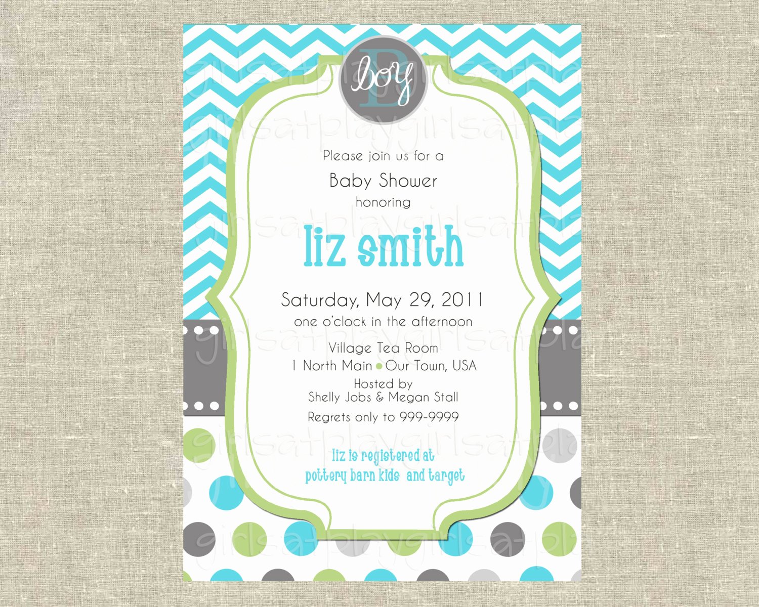 Baby Boy Invitation Template Unique Baby Boy Shower Invitation Invite Modern Chevron by