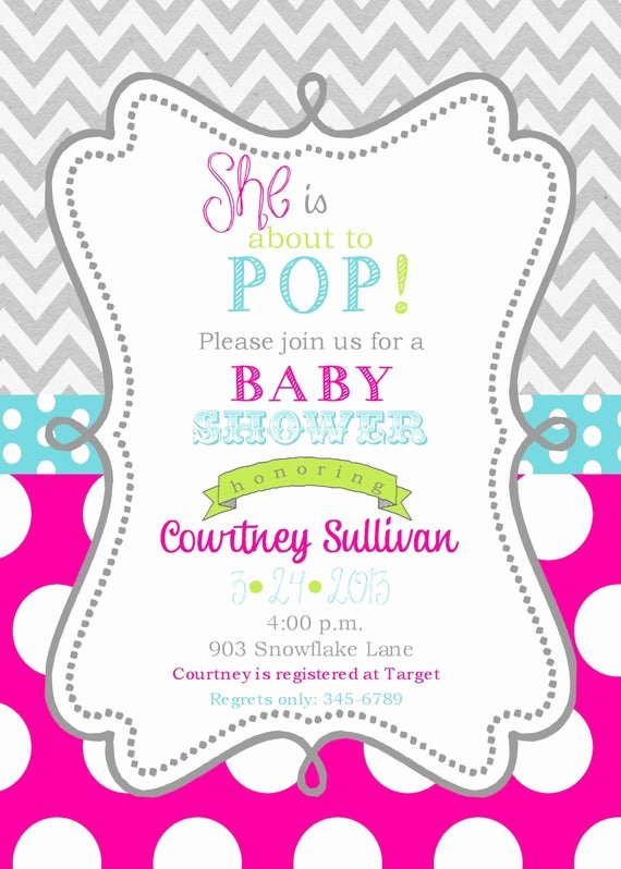 Baby Girl Invitation Template Beautiful Girls Baby Shower Invitations Digital or Printable File Ready