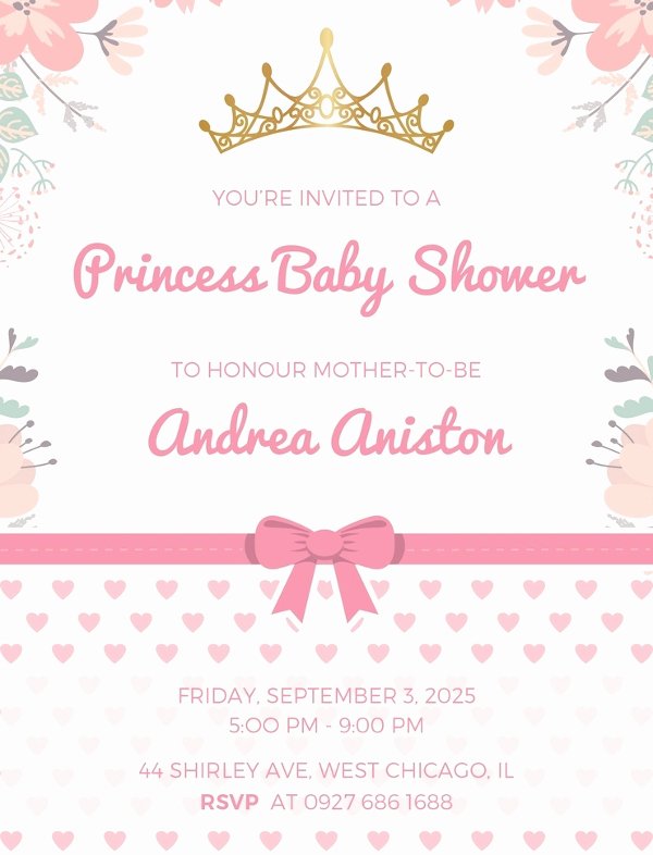 Baby Girl Invitation Template Fresh 22 Best Baby Shower Invitation Templates Editable Psd
