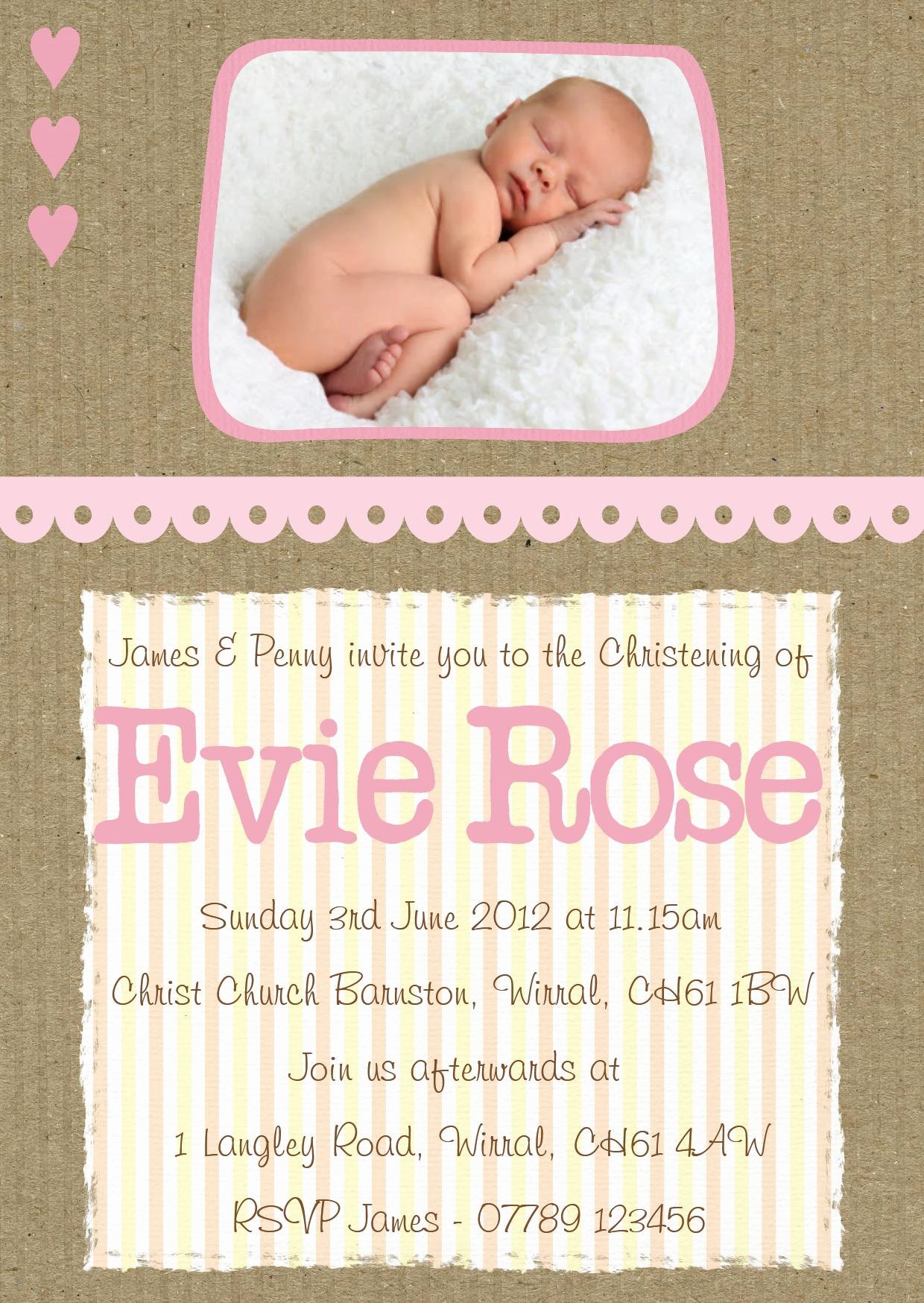 Baby Girl Invitation Template Inspirational Baby Girl Baptism Invitations Baby Girl Christening