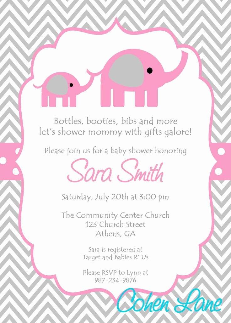 Baby Girl Invitation Template Lovely Baby Shower Girl Invitations Templates