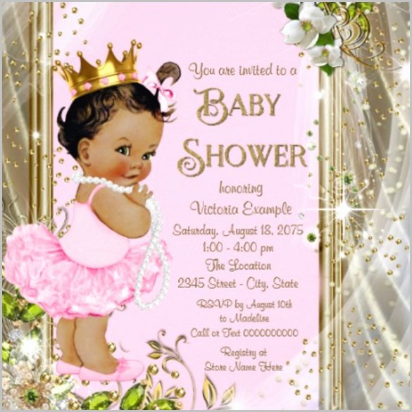 Baby Girl Invitation Template Luxury Baby Shower Invitation Template 29 Free Psd Vector Eps