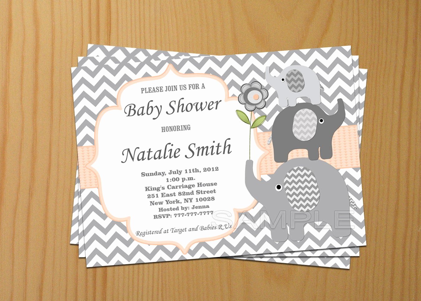 Baby Shower Invitation Free Template Inspirational Editable Baby Shower Invitation Elephant Baby Shower