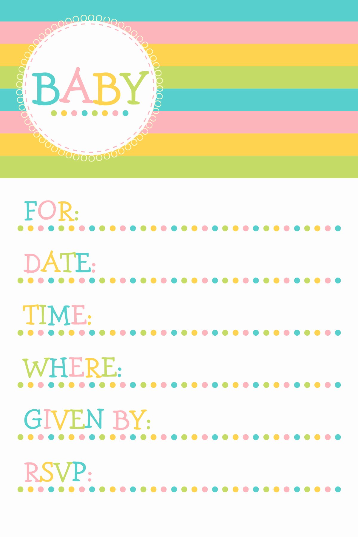 free printable baby shower invitations