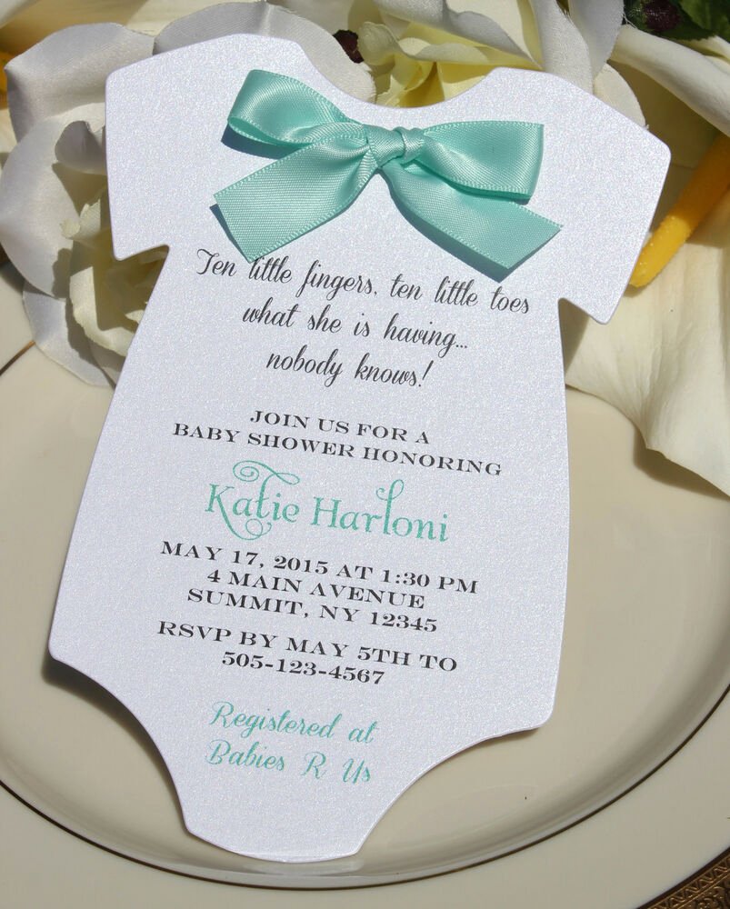 Baby Shower Invitation Free Template Lovely Baby Shower Invitation for Boy or Girlwith Aqua Satin Bow