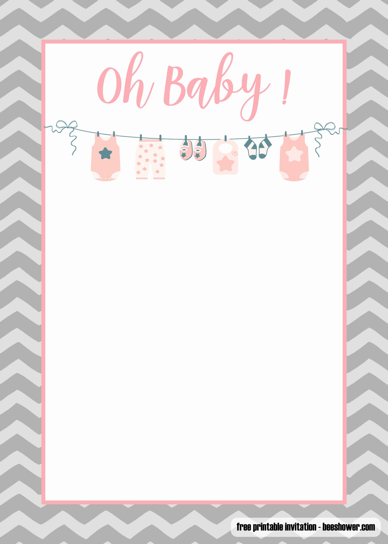 Baby Shower Invitation Free Template Luxury Free Printable Esie Baby Shower Invitations Templates