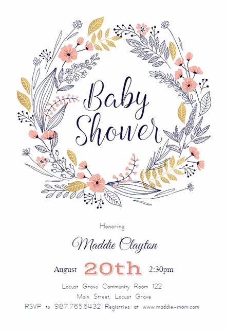 Baby Shower Invitation Free Template New Baby Shower Invitation Templates Free