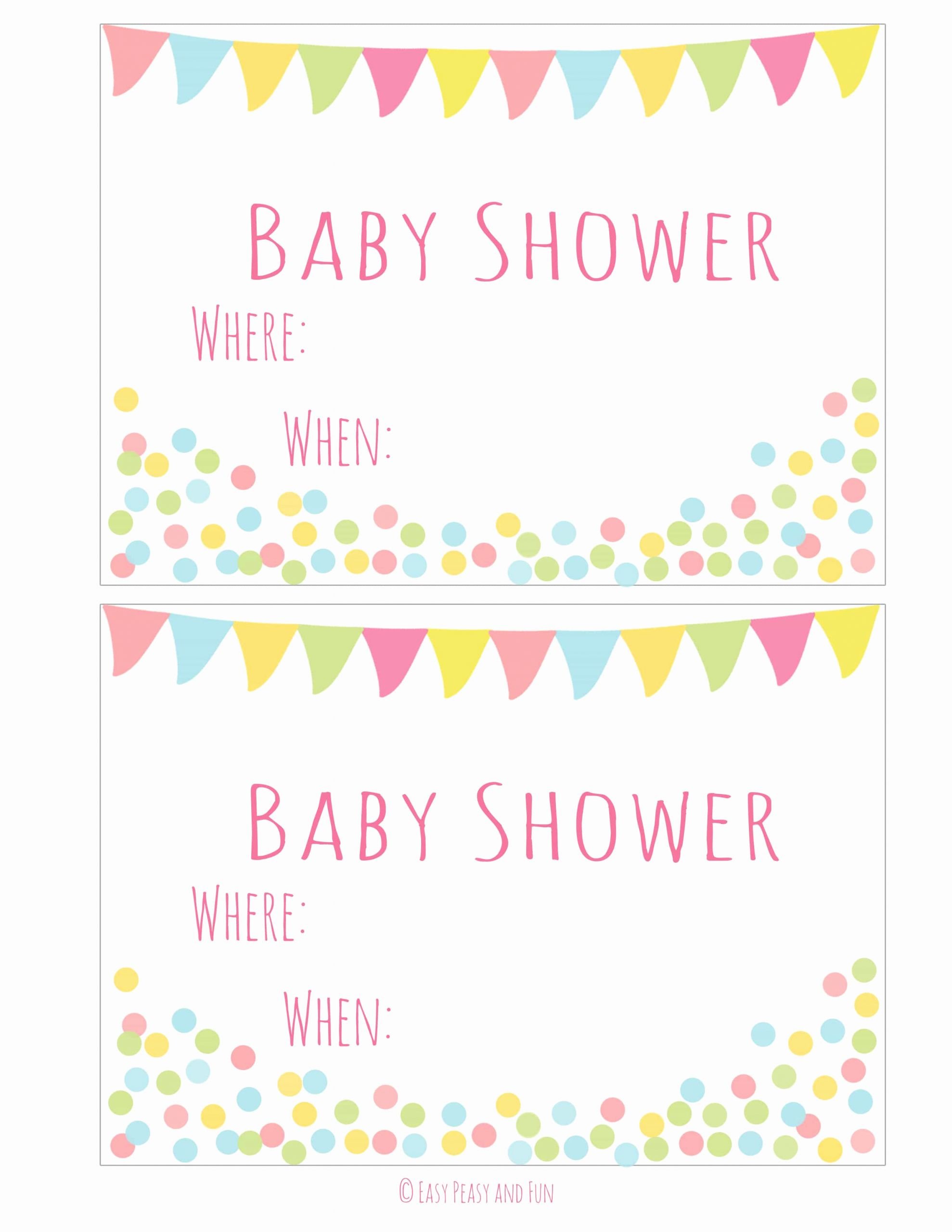 Baby Shower Invitation Template Free Beautiful Free Printable Baby Shower Invitation Easy Peasy and Fun