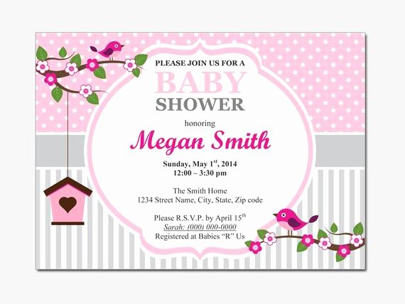 Baby Shower Invitation Template Free Luxury Birds Baby Shower Invitation Diy Printable by Designtemplates