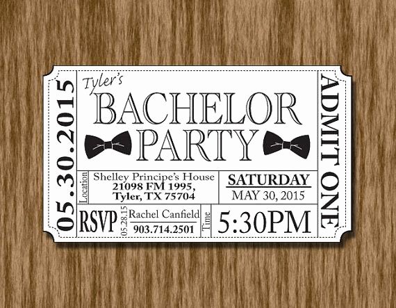 Bachelor Party Invites Template Awesome Beer Bottle Bachelor Party Ticket Invitation Template In