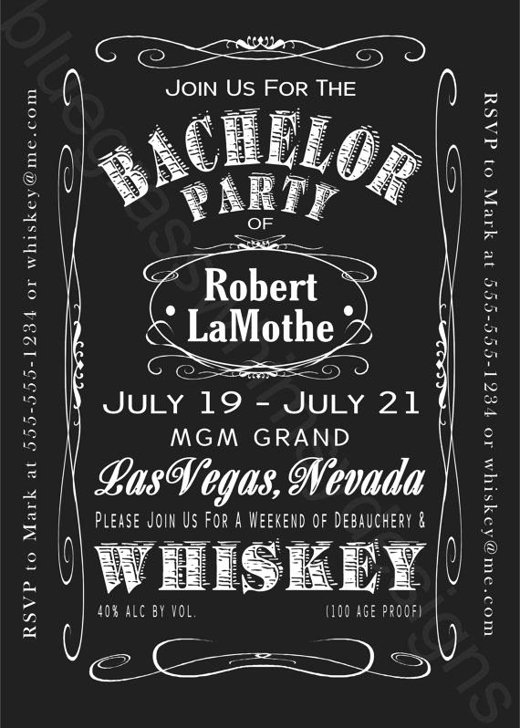 Bachelor Party Invites Template Luxury Jack Daniels Bachelor Party Weekend 5x7 by Bluegrasswhimsy