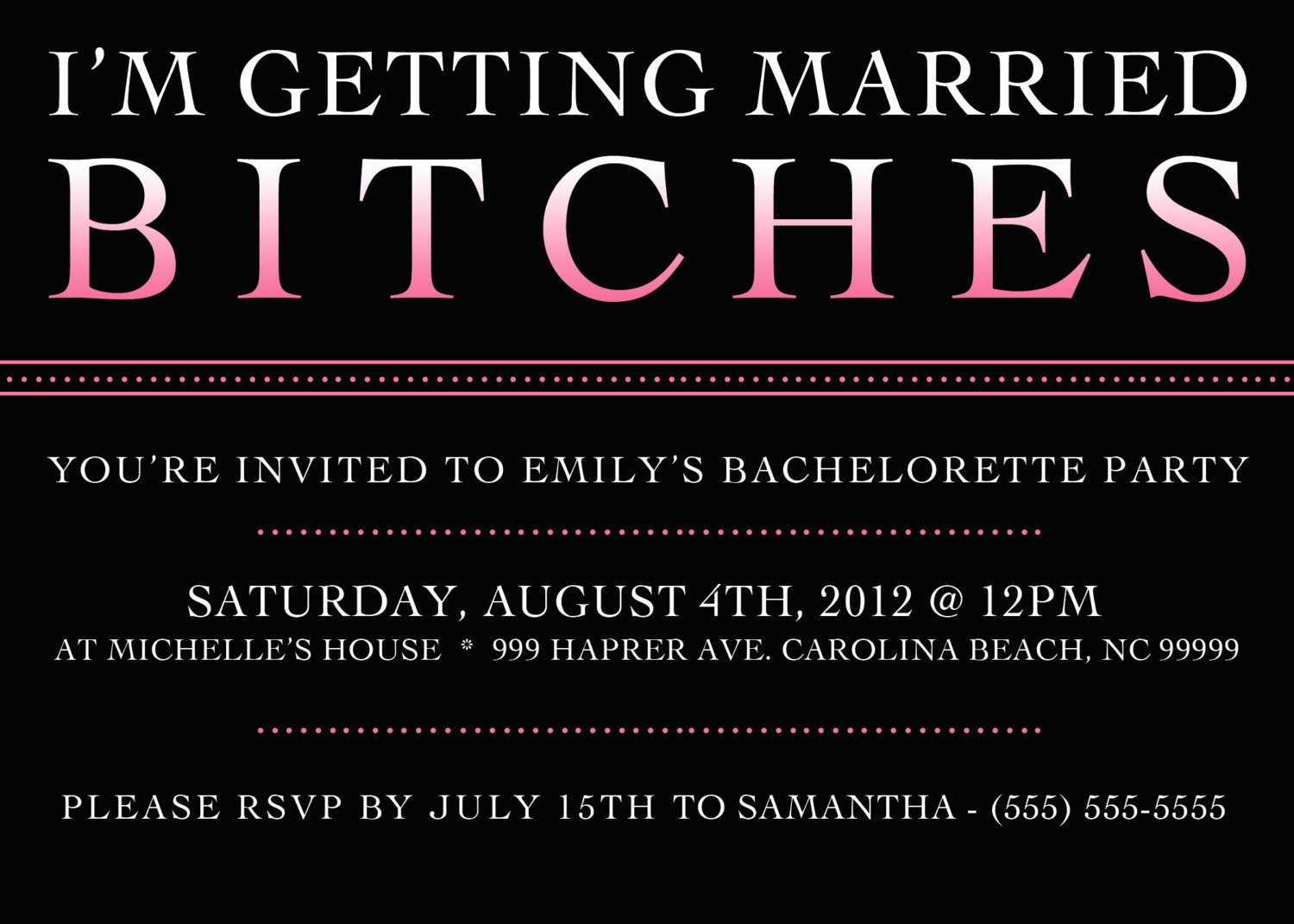 Bachelorette Party Invitation Template Free Beautiful Printable Bachelorette Party Invitation 5 X 7 by