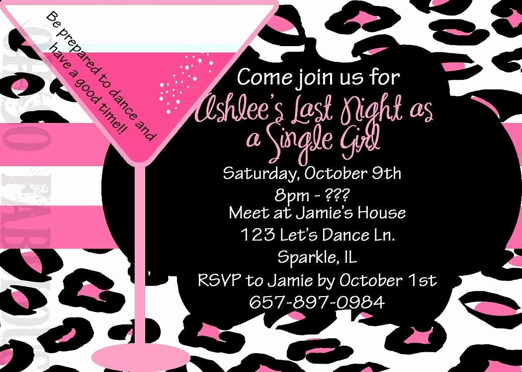 Bachelorette Party Invitation Template Free Fresh Cheetah Bachelorette Party Invitation by Ohsofabulous On Etsy