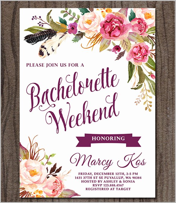 bachelorette invitation template