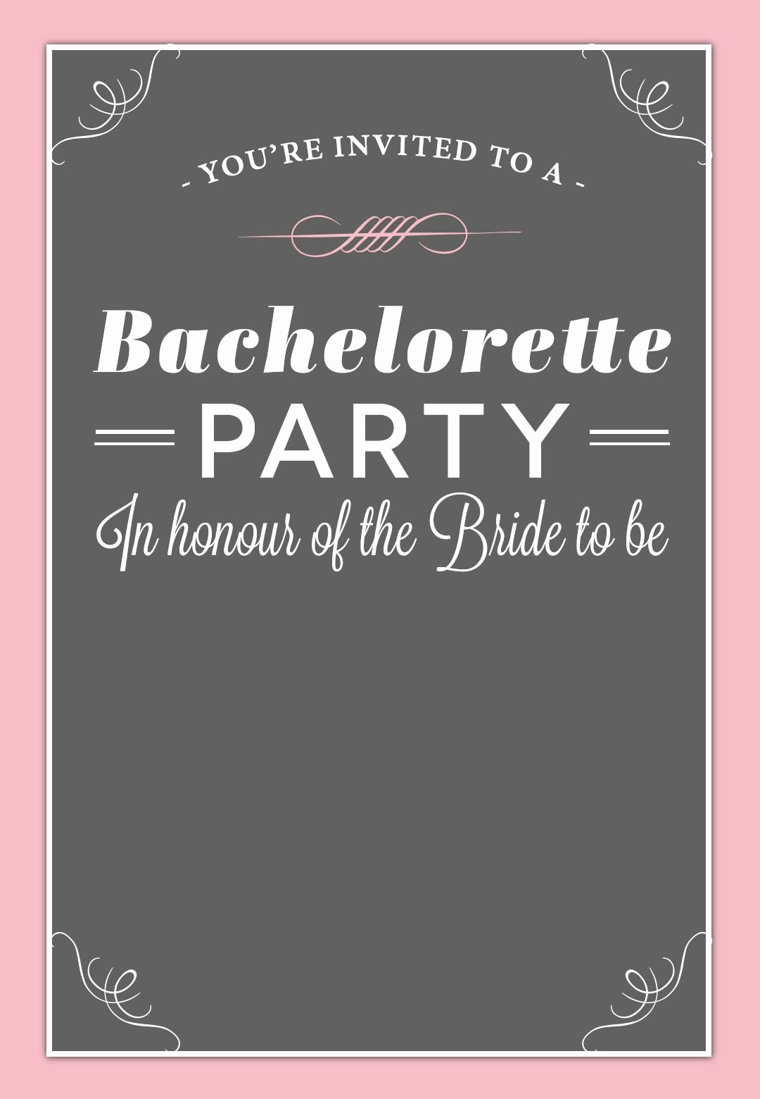 Bachelorette Party Invitations Template Free Fresh Bachelorette Party Invitation Free Printable