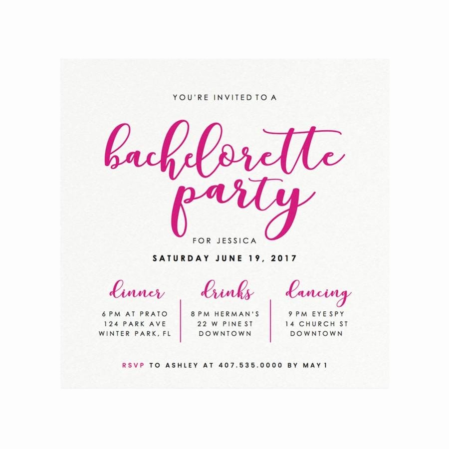 Bachelorette Party Invitations Template Free Fresh Bachelorette Party Invitation Pink Calligraphy