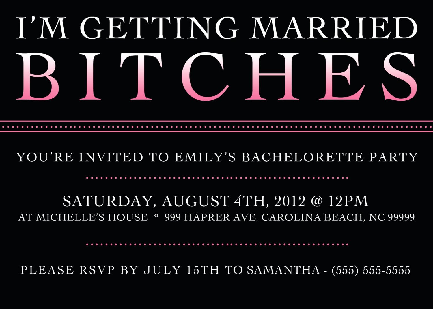 Bachelorette Party Invitations Template Free Lovely Printable Bachelorette Party Invitation 5 X 7 by