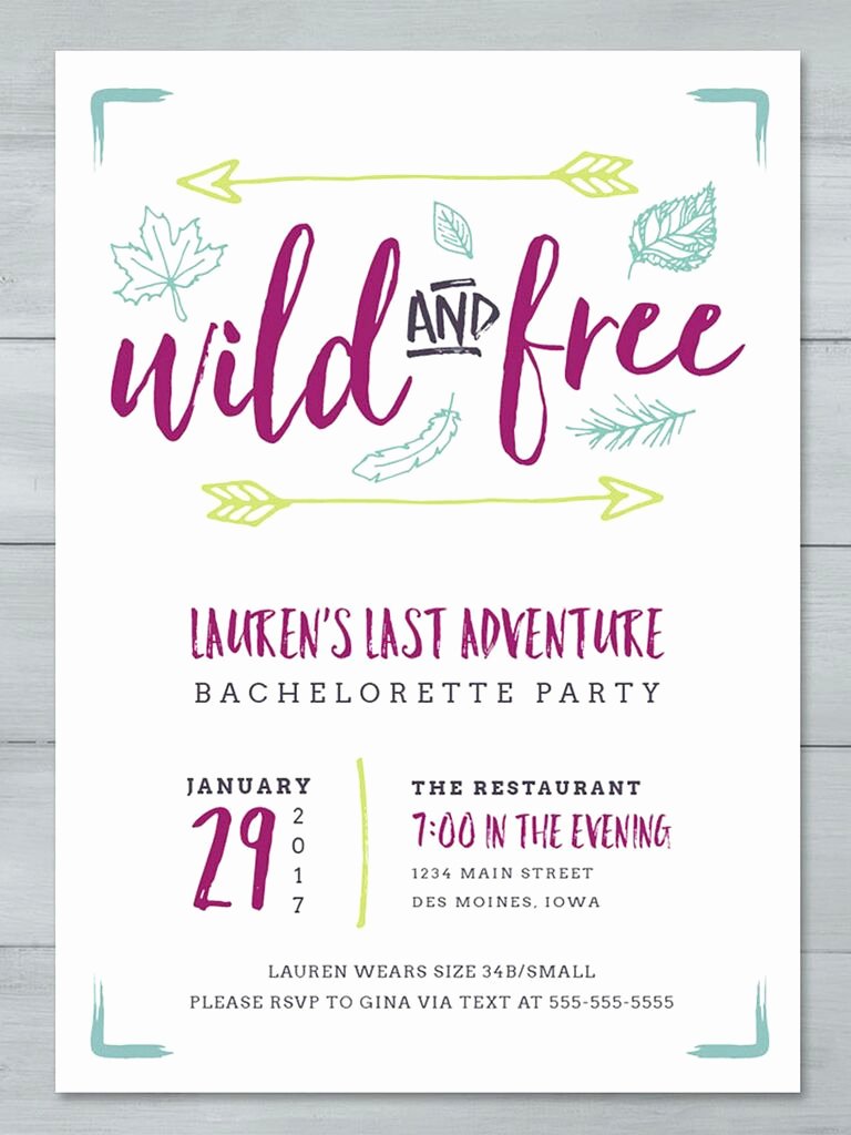 Bachelorette Party Invitations Template Free Luxury 14 Printable Bachelorette Party Invitation Templates