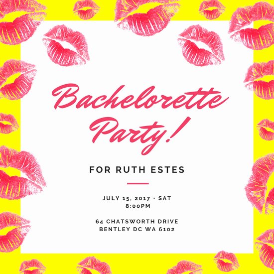 Bachelorette Party Invite Template Free Fresh Customize 94 Bachelorette Party Invitation Templates