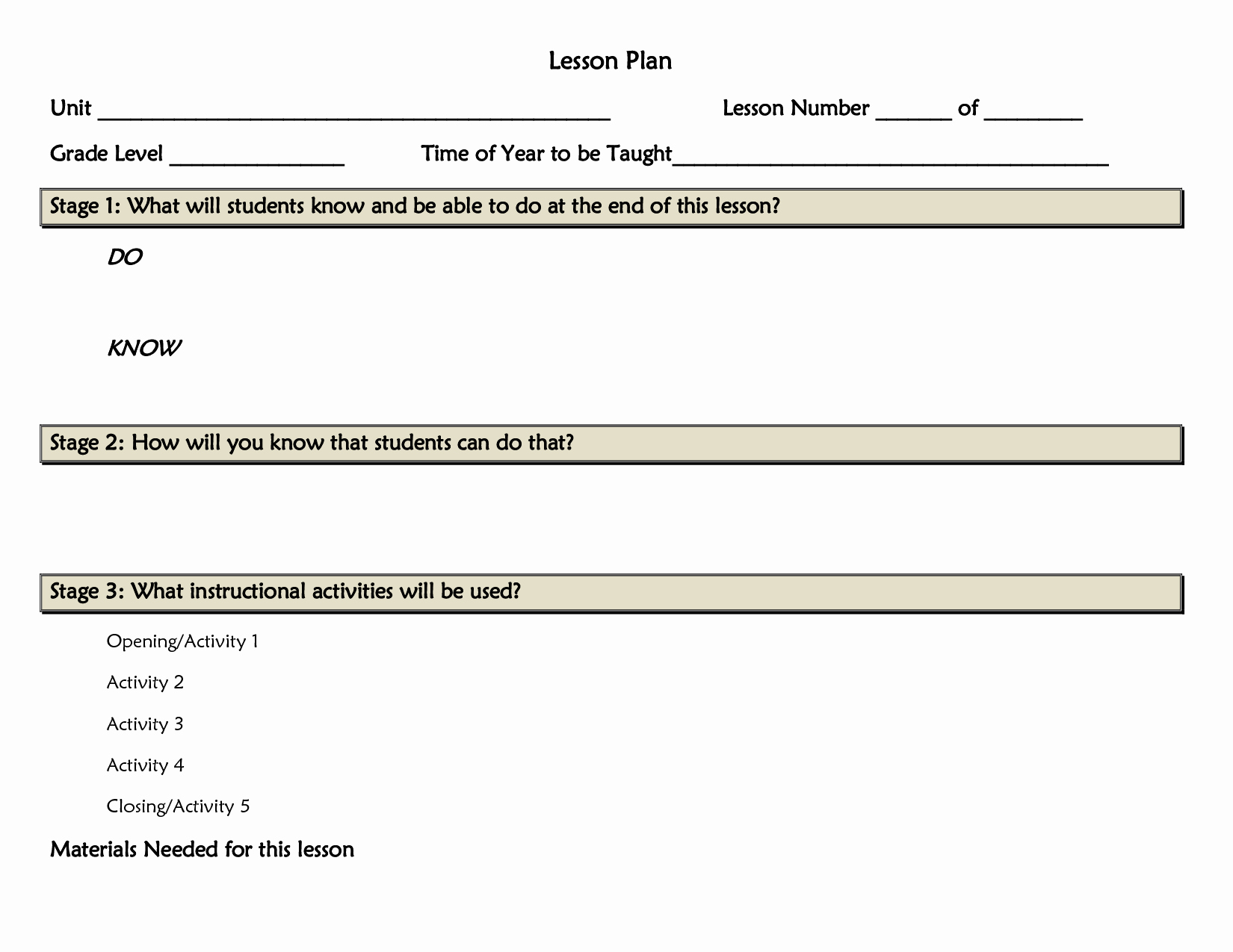 Backwards Lesson Planning Template Best Of Backward Planning Template
