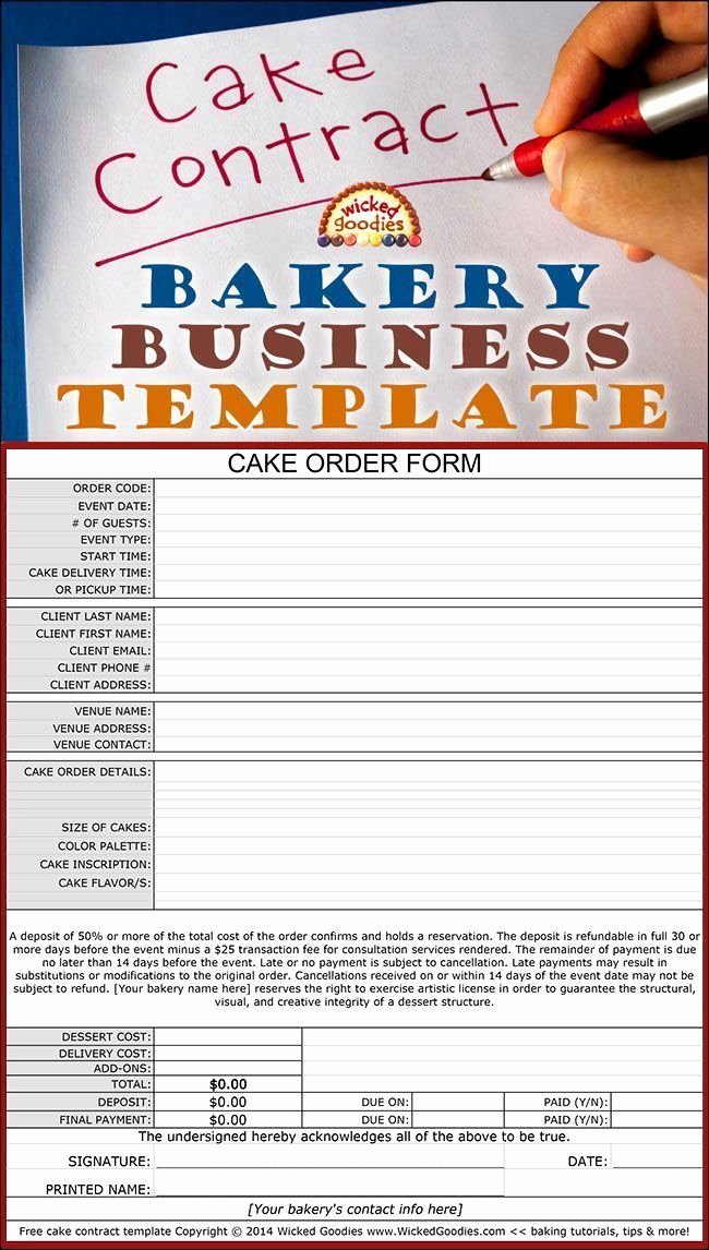 Bakery order form Template Free Beautiful 20 Best Cake Size Serving Sizes Images On Pinterest