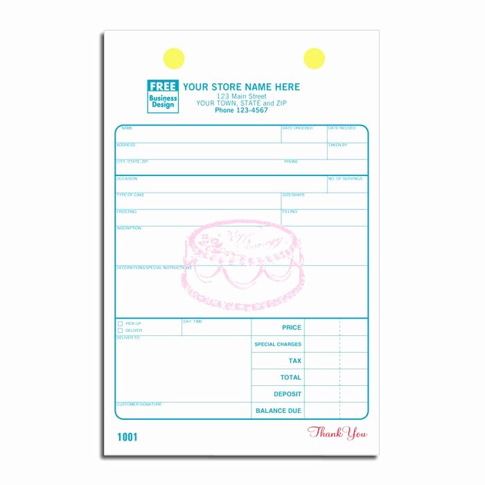 Bakery order form Template Free Fresh Bakery order form Receipt for Bakeries