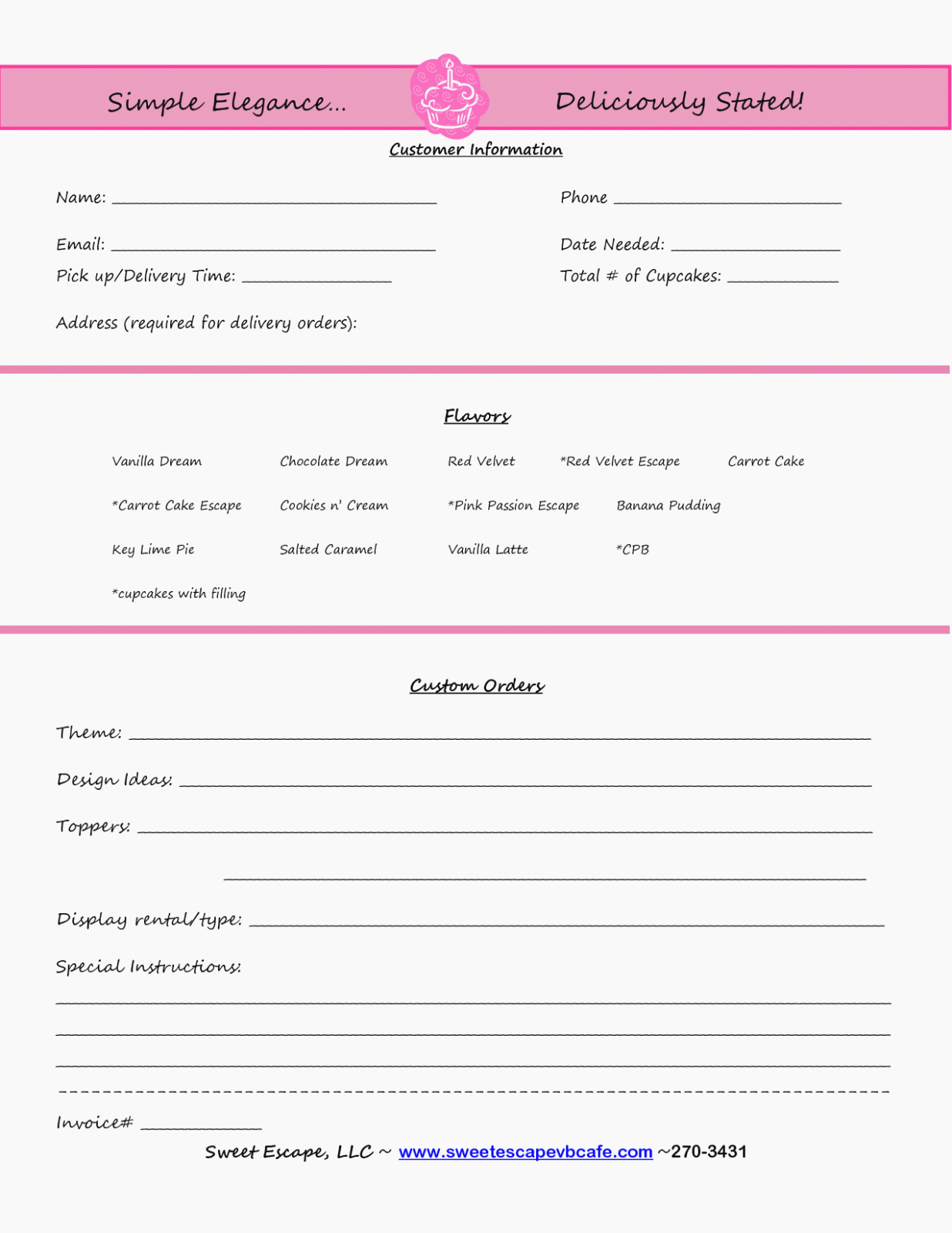 Bakery order form Template Free Luxury How You Can attend Baking