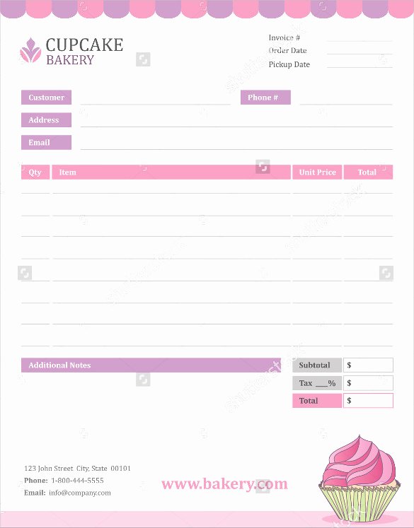 Bakery order form Template Free New 48 Blank Invoice Templates Ai Psd Google Docs Apple