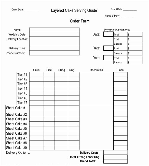 Bakery order form Template Free Unique 16 Bakery order Templates Google Docs Pages