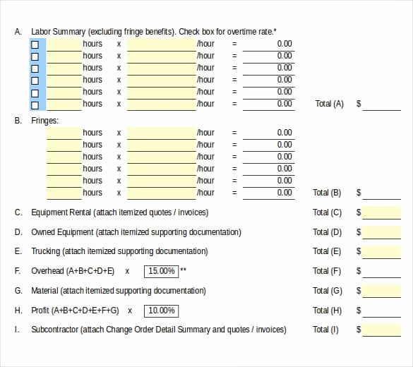Bank Change order form Template Best Of 11 Change order Templates &amp; forms Word Excel Fomats