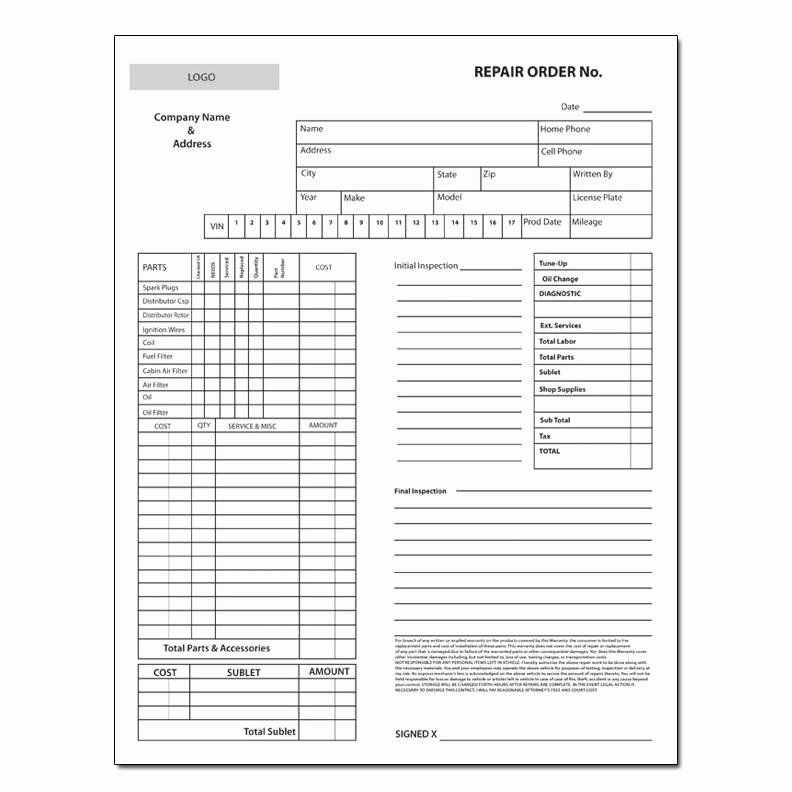 537 oil change invoice