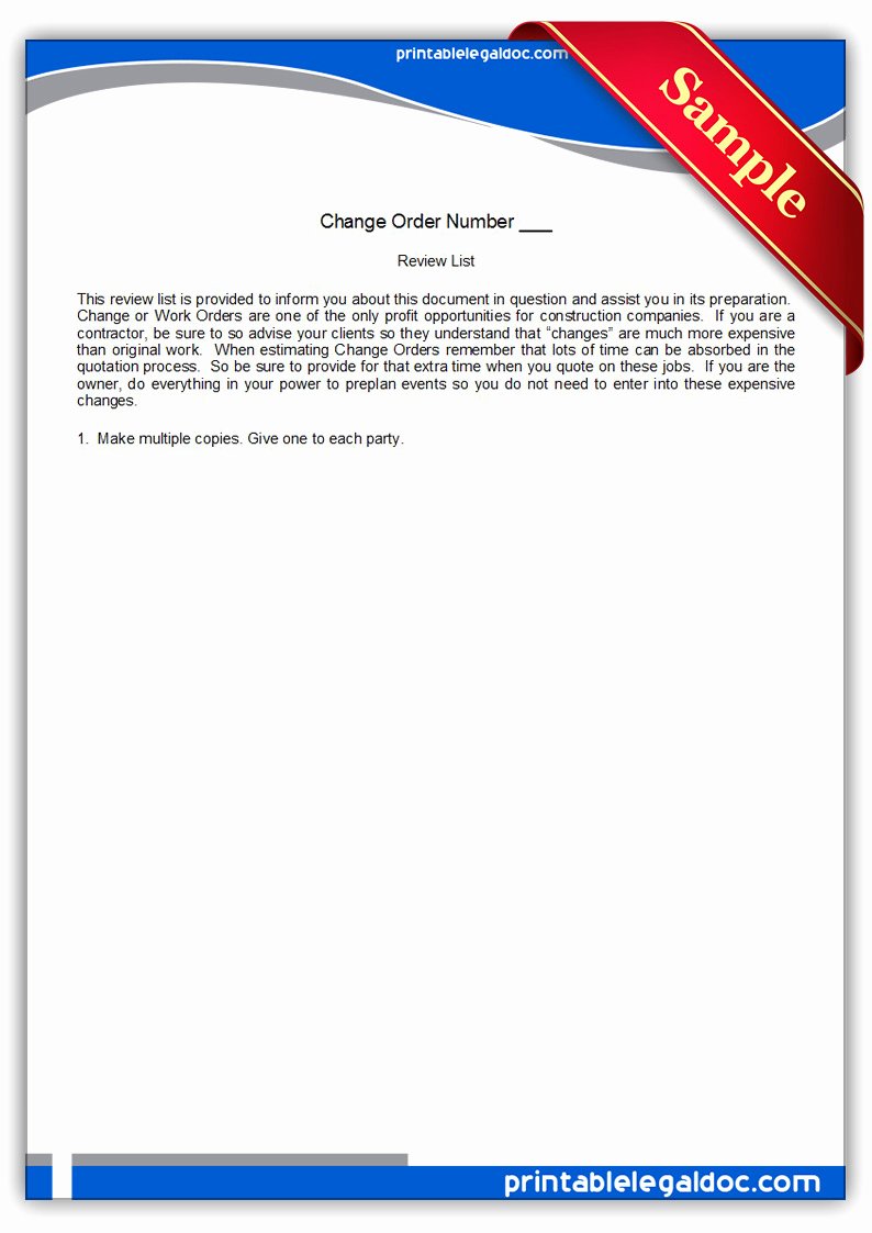 Bank Change order form Template Unique Free Printable Change order form Generic