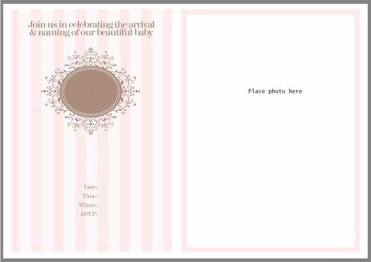 Baptism Invitation Template Free Download Awesome Christening and Naming Celebration Invitation Template