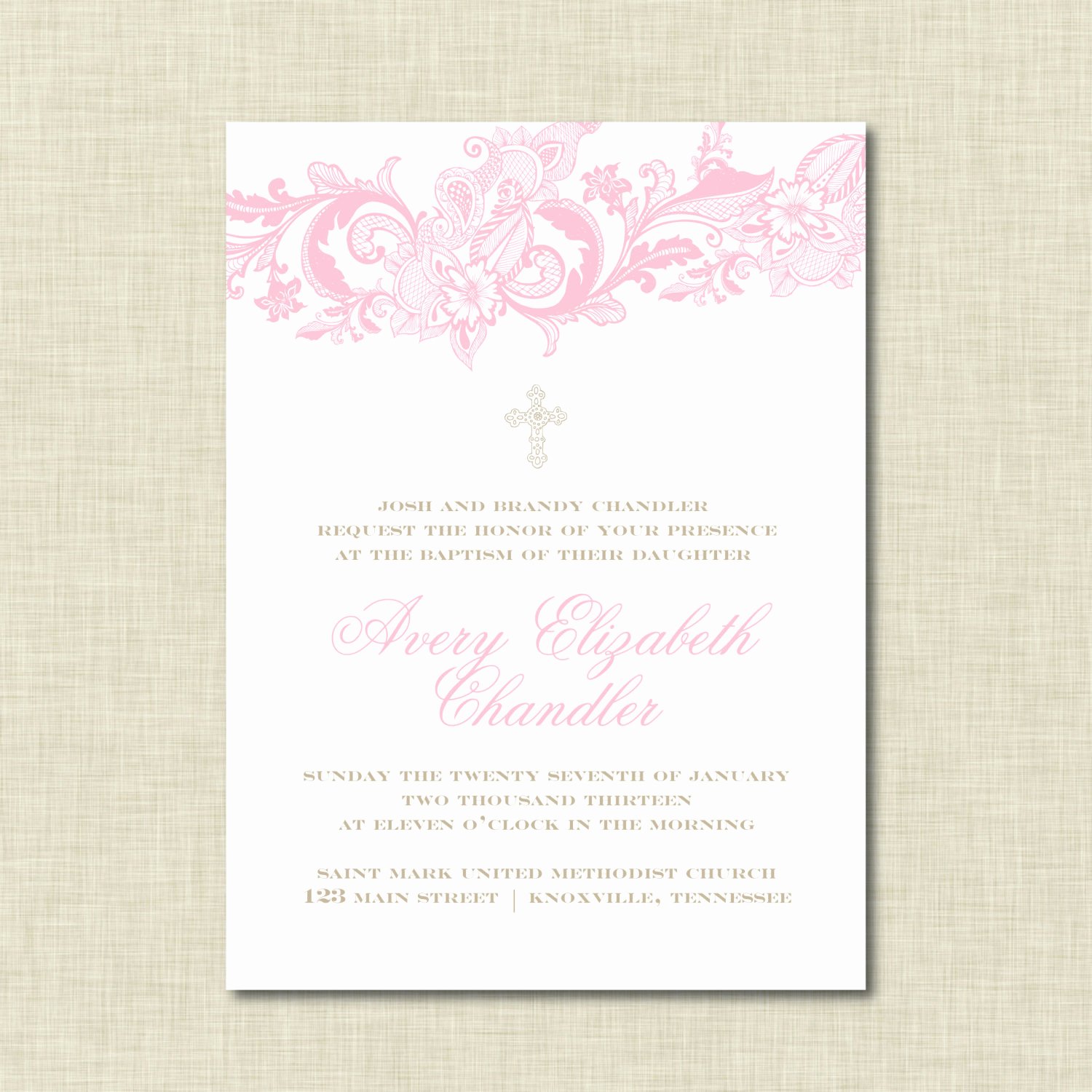 Baptism Invitation Template Free Download Beautiful Baptism Invitations Baptism Invitations for Girls