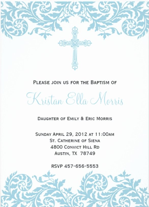 Baptism Invitation Template Free Download Best Of 32 Baptism Invitation Templates Free Sample Example