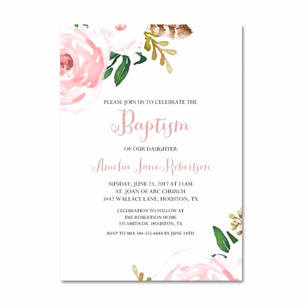 Baptism Invitation Template Free Download Lovely Free Printable Editable Pdf Baptism Invitation Diy Pink