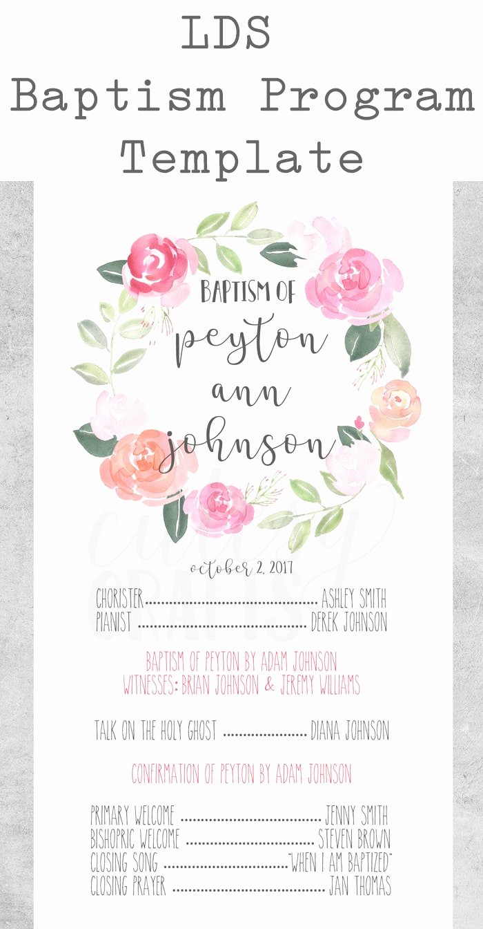 Baptism Invitation Template Free Download Luxury Free Lds Baptism Program Template Cutesy Crafts