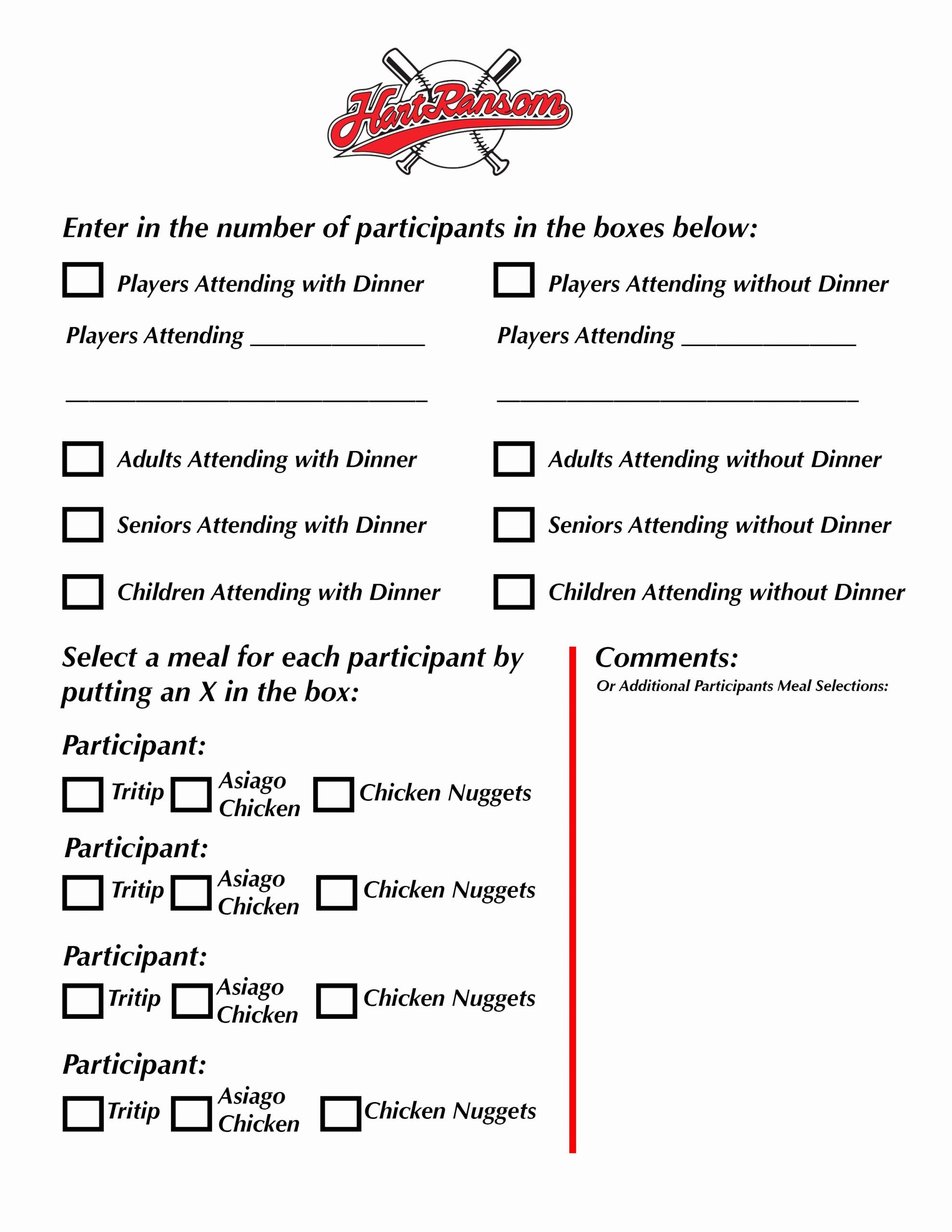 Baseball Registration form Template Awesome forms