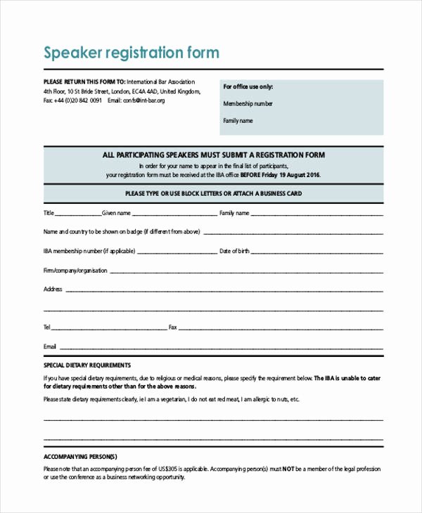 Baseball Registration form Template Best Of Free 50 Printable Registration forms