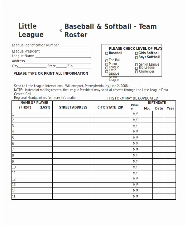 Baseball Registration form Template Best Of Index Of Cdn 3 2005 407