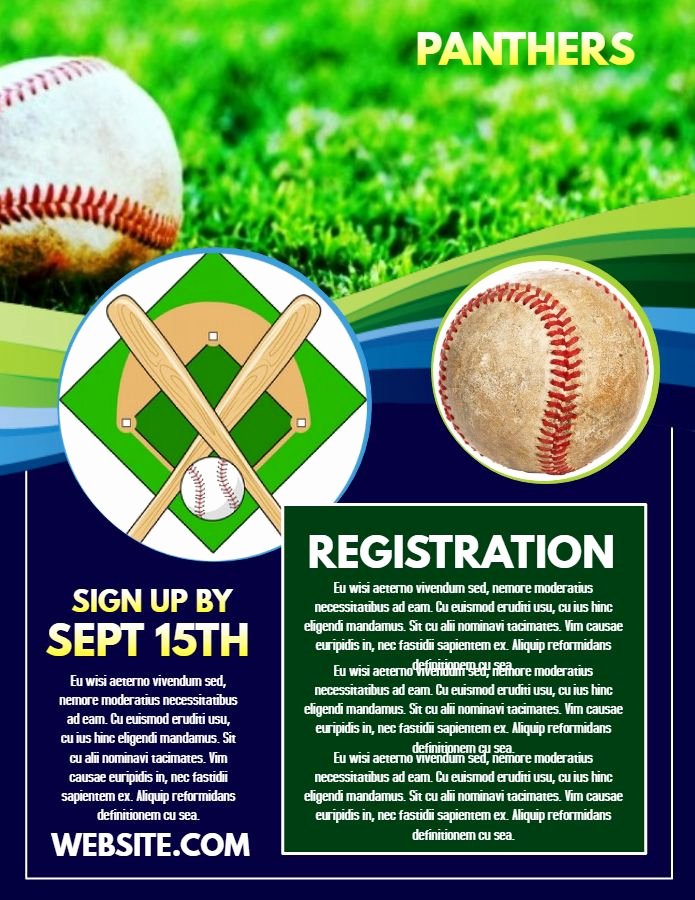 Baseball Registration form Template Fresh 20 Best Sports Poster Templates Images On Pinterest