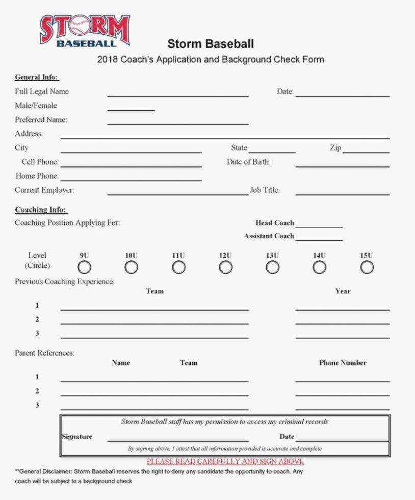 Baseball Registration form Template Luxury why You Must Experience