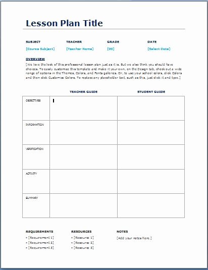 Basic Lesson Plan Template Word Beautiful Teacher Daily Lesson Planner Template Teaching