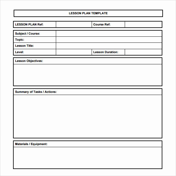 Basic Lesson Plan Template Word Unique Sample Printable Lesson Plan Template 8 Free Documents