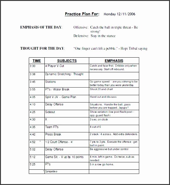 Basketball Practice Plan Template Excel Elegant 10 assignment Planer Template In Excel format