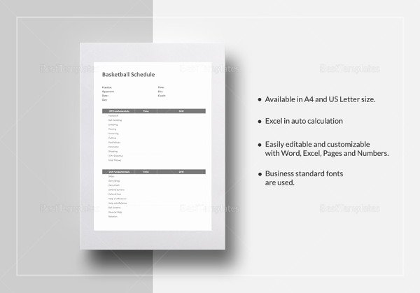 Basketball Practice Plan Template Excel Elegant 13 Basketball Schedule Templates &amp; Samples Doc Pdf