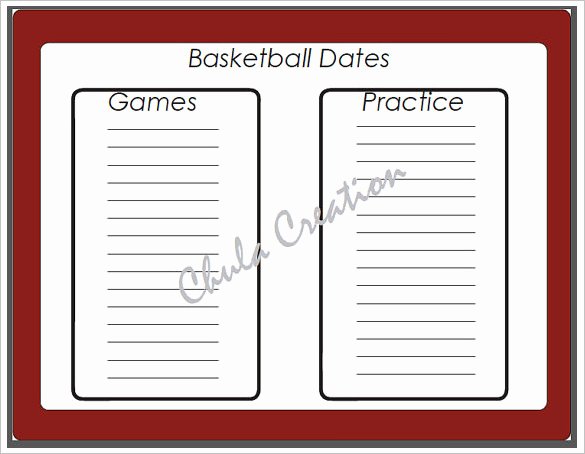 Basketball Practice Schedule Template Fresh 8 Basketball Schedule Templates &amp; Samples Doc Pdf Psd